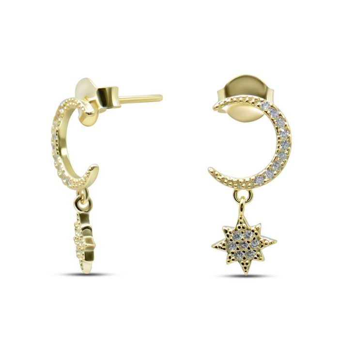 Серьги Серебряные крылья (Арт.022027762gp_kubcirkonii)