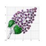 Брошь из серебра с фианитами и эмалью (Арт.94040228)