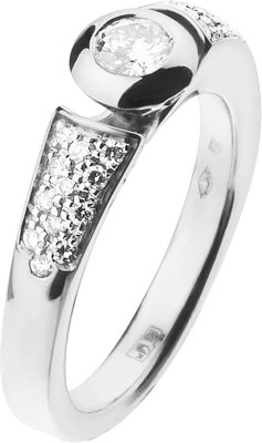 Кольцо из белого золота с бриллиантом (Арт.1996dog_0.20)