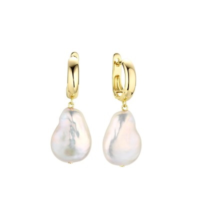 Серьги серебряные с жемчугом «Baroque Shine» Fresh Jewelry (арт.PI-E446-16-X-L-PN-X-X)