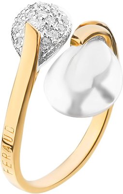 Кольцо из золота с бриллиантом и кварцем (Арт.sy005xdb2)