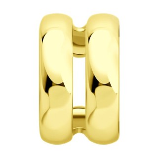 Серьга из золочёного серебра «Двойной акцент» Соколов (арт.93170026)