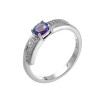 Кольцо с танзанитом и фианитами Mystic Ocean Fresh Jewelry (арт.SM-R01827-X-W-TN-X-W)