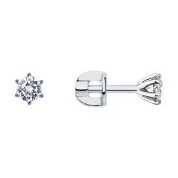 Серьги из белого золота с бриллиантами (Арт.1021813-3)