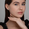 Серьги из серебра с фианитами «Морская Искорка» Соколов (арт.94-122-02186-1)