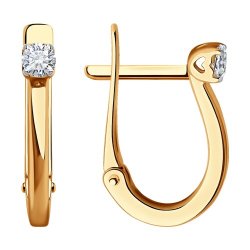 Серьги из золота с бриллиантами (Арт.1022070)