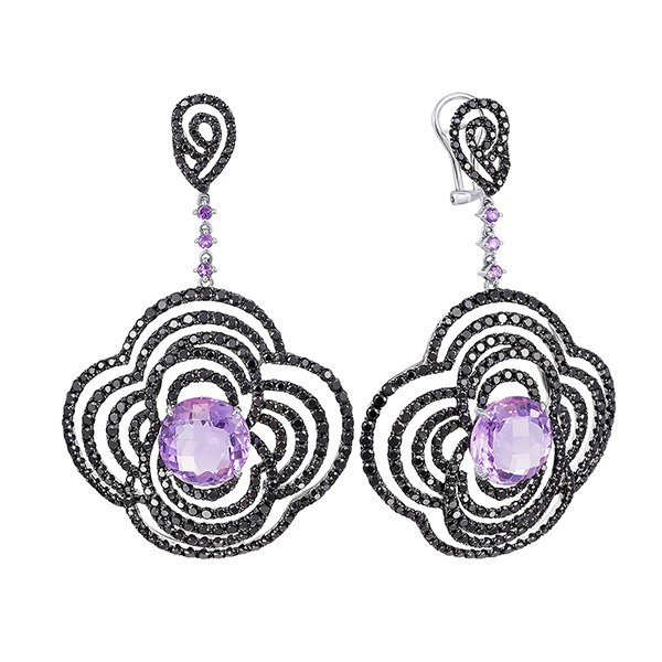 Серьги из белого золота с аметистом и сапфиром (Арт.er-32215_sr_bsa_am_wg)