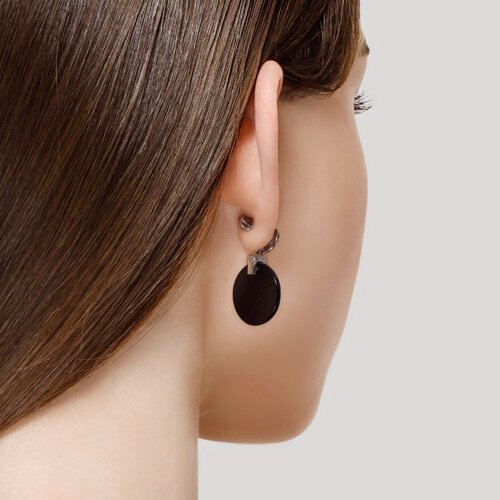 Серьги из серебра с агатами (Арт.83020124)