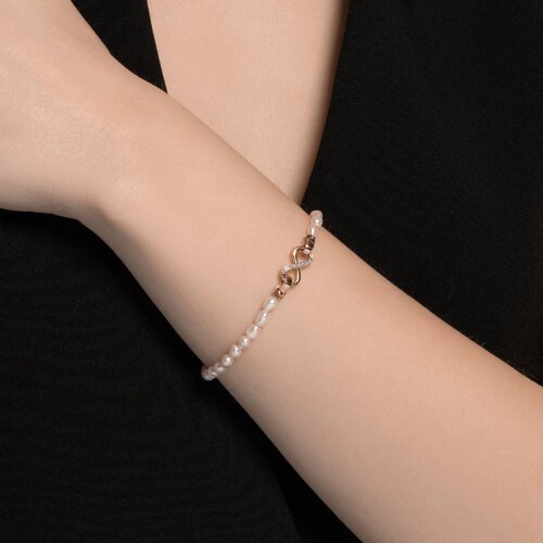 Браслет золотой пробы 585 с жемчугом (Арт.79-50002)