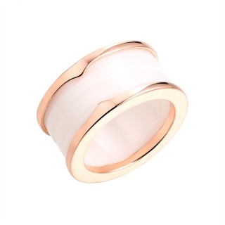 Кольцо с керамикой «Trendy Rose» из серебра 925, Fresh Jewelry (арт.TC-R01268-W-G-X-X-X)