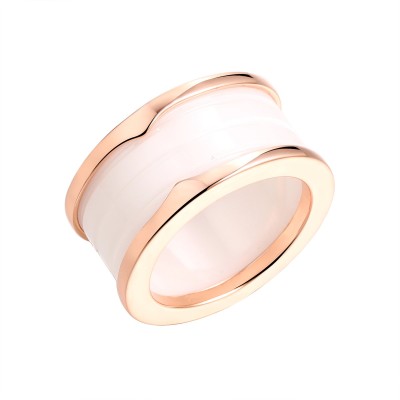 Кольцо с керамикой «Trendy Rose» из серебра 925, Fresh Jewelry (арт.TC-R01268-W-G-X-X-X)
