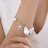 Браслет из серебра с миксом камней (Арт.94-350-00018-1)