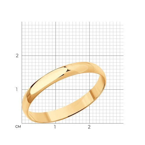 Золотое обручальное кольцо SOKOLOV «Вечная классика» (арт. 110182)