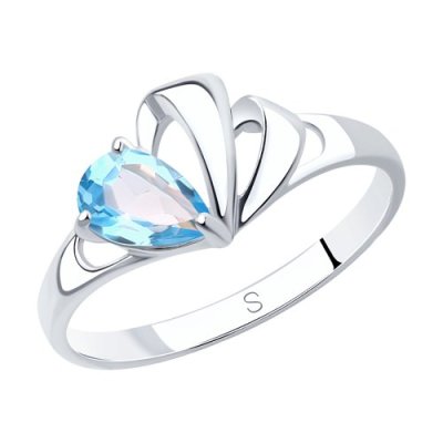 Кольцо из серебра с топазом (Арт.92011581)