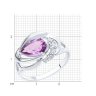 Кольцо из серебра с аметистом и фианитами (Арт.92011917)