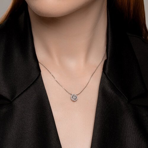 Колье из белого золота с бриллиантами (Арт.9070074)