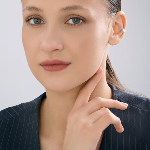 Серьга из белого золота с бриллиантами (Арт.1170030-3)