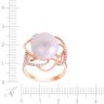 Кольцо из золота с бриллиантом и жемчугом (Арт.r01492pl4rt_wp_pink)