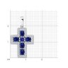 Подвеска из белого золота с бриллиантами и сапфирами (Арт.2030357-3)