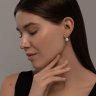 Серьги из золочёного серебра с жемчугом и фианитами (Арт.93-320-02069-1)
