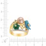 Кольцо из золота с агатом и бриллиантом (Арт.r36954-4_mc_wp_yg)