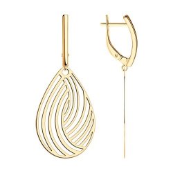 Серьги из золочёного серебра (Арт.93022178)