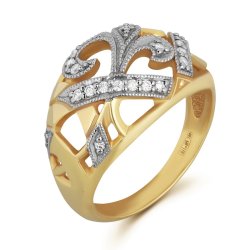 Кольцо из золота с бриллиантом Русские Самоцветы (Арт.00558)