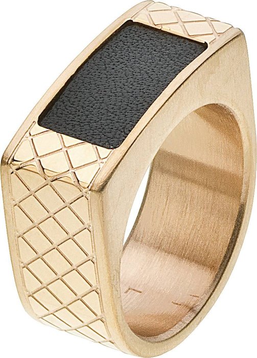 Кольцо из стали с кожей (Арт.zmr03024_64)