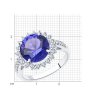 Кольцо из серебра с фианитами (Арт.94-110-00805-1)