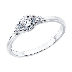 Кольцо из серебра с фианитами (Арт.94-110-01555-1)