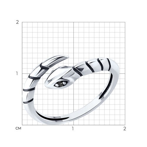 Кольцо из серебра с фианитами (Арт.95-110-02292-1)