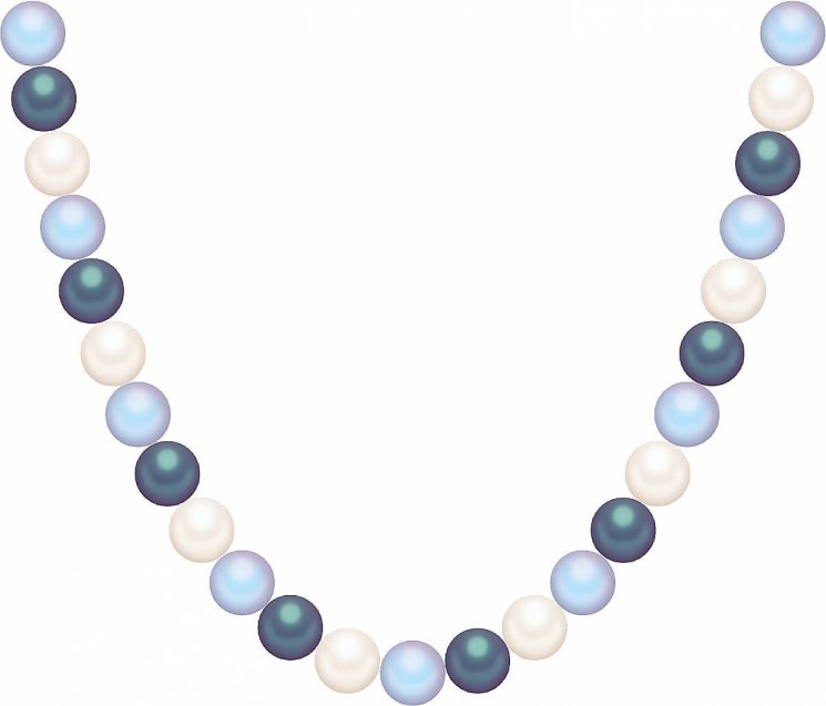 Ожерелье из серебра с жемчугом (Арт.17l-35-48-49)