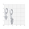 Серьги из серебра с фианитами «Сердце и Перо» Соколов (арт.9402)