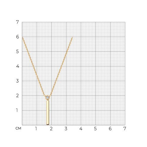Колье из золота с фианитом (Арт.51-170-01963-1)
