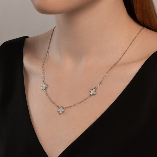 Колье из серебра с эмалью (Арт.94070951)