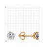 Серьги из комбинированного золота с бриллиантами (Арт.51-222-01923-1)