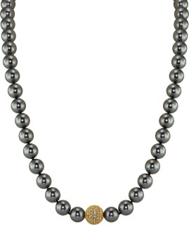 Ожерелье серебро с жемчугом и куб. цирконием Pearl Kiss 31G, Rivoli (арт.91L-GK-31)