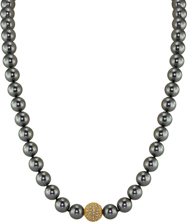 Ожерелье из серебра с жемчугом (Арт.91l-gk-31)