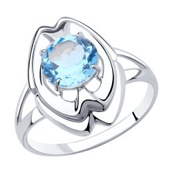 Кольцо из серебра с топазом (Арт.94-310-00680-1)