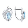 Серьги из серебра с топазами и фианитами (Арт.94-320-00630-1)