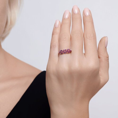 Кольцо золотое с аметистом «Лавандовое облако» Соколов (арт.51-310-01869-3)