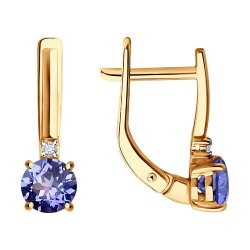 Серьги из золота с танзанитом (Арт.51-220-02297-2)