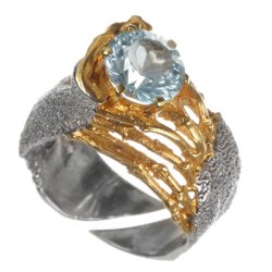 Серебряное кольцо BEAVERS с топазом 1251t