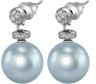 Серьги серебро с жемчугом и куб. цирконием «Pearl Kiss 27S» Rivoli (арт.ABS-12-12-27-S)