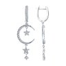 Серьги из серебра с фианитами (Арт.94026649)