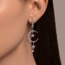 Серьги из серебра с фианитами (Арт.94026649)