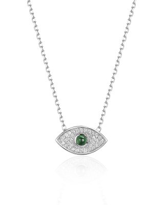Ожерелье с бриллиантами и изумрудом «Garden Eye» Estet (арт.01Л622047-3)