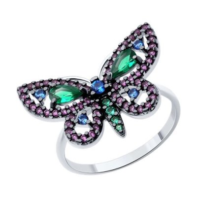 Кольцо из серебра с фианитами (Арт.94013864)