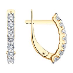 Серьги из золота с фианитами (Арт.027167)