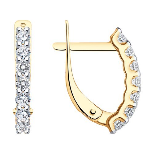 Серьги из золота с фианитами (Арт.027167)